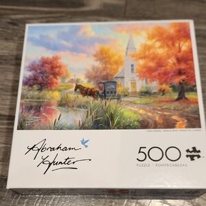 NIB Buffalo Abraham Hunter 500-Piece Puzzle - Sunday Morning